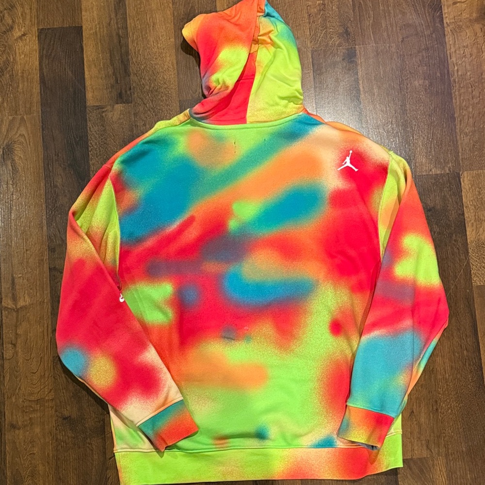 NWOT Jordan Jump Man Colorful Tie-Dye Type Hoodie Size XL - Picture 7 of 8